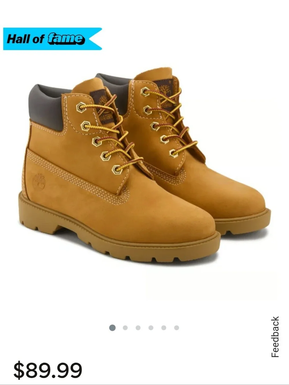 Timberland Kids Leather Tan Lace-Up Boots